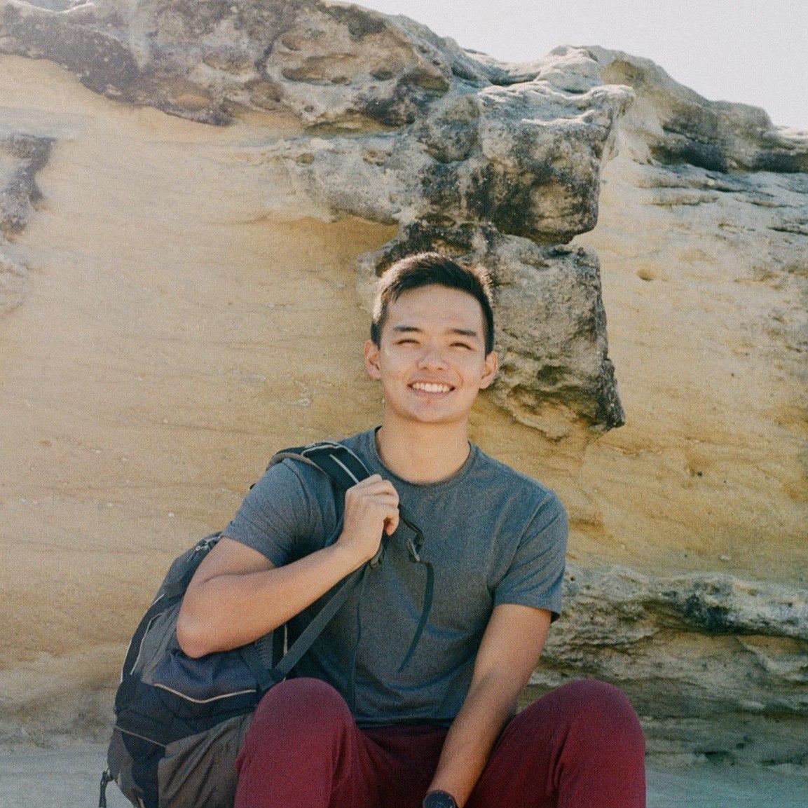 Me sitting on a cliff face